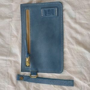 Portland Leather goods Adriana pouch in Indigo